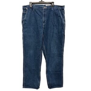 Carhartt FR Flame Resistant Denim Carpenter Work Pants Mens 40x32 Blue CAT 2